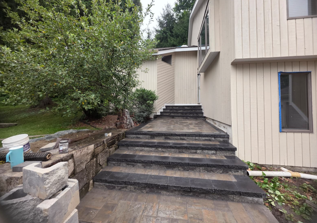 Paver entry walkway